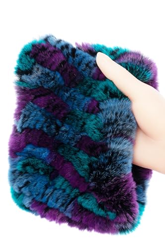 Echt pelz Stirnband Damen Weather Rex Kaninchen fell Halsschlaufenwärmer Flauschige von HEIZZI