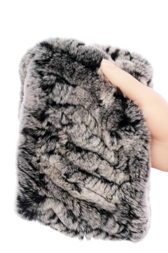 HEIZZI Echt pelz Stirnband Damen Weather Rex Kaninchen fell Halsschlaufenwärmer Flauschige von HEIZZI