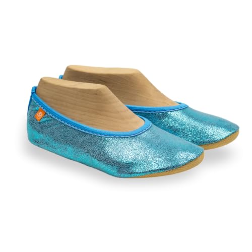 HELBIE Party Sky – Bequeme und widerstandsfähige Kinderturnschuhe aus Mikrofaser, mit Flexibler, weicher Sohle und gummierter Oberfläche – Designed in Italy von HELBIE
