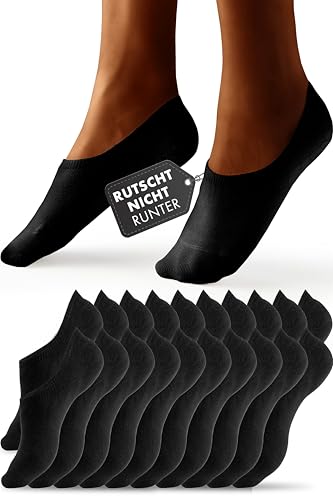 HELDENWERK 10 Paar Füsslinge für Damen & Herren - Unsichtbare Sneaker-Socken atmungsaktiv & bequem - Füßlinge in schwarz, weiß, grau von HELDENWERK