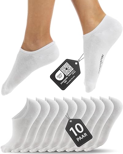 HELDENWERK 10 Paar Füsslinge für Damen & Herren - Unsichtbare Sneaker-Socken atmungsaktiv & bequem - Füßlinge in schwarz, weiß, grau von HELDENWERK