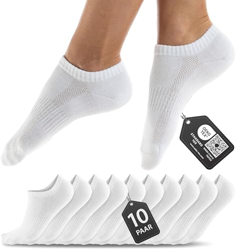 HELDENWERK 10 Paar Premium Sneaker Socken Herren & Damen aus gekämmter Baumwolle mit Komfortbund ohne drückende Naht, Kurzsocken Set Unisex Sportsocken von HELDENWERK