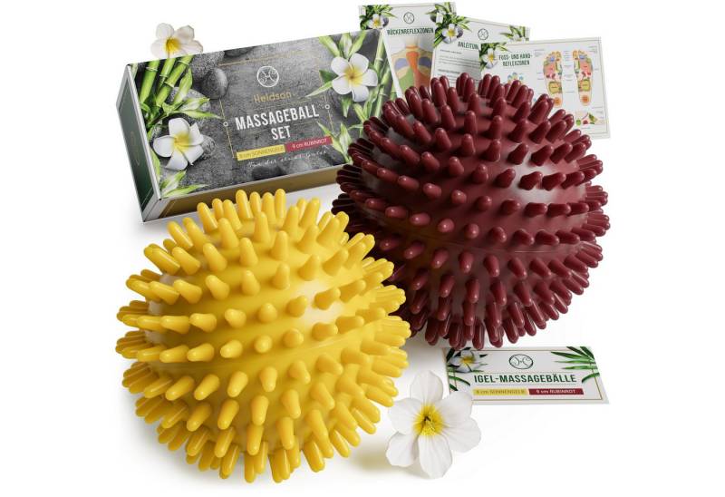 HELDSON Massageball HELDSON® Premium Massageball 2er Set [8cm & 9cm] von HELDSON