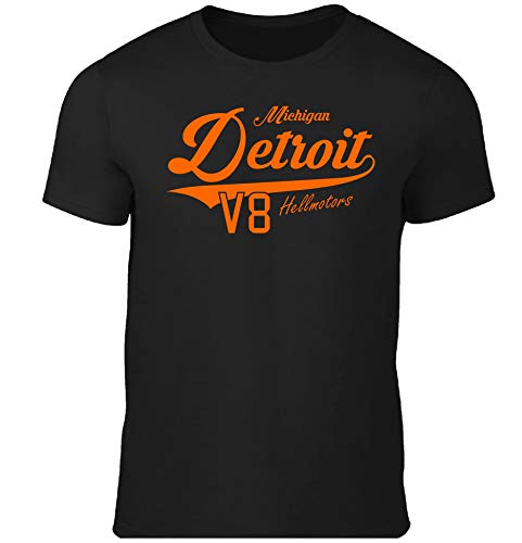 Hellmotors Detroit Oldschool Männer T-Shirt Hot Rod V8 (M) von Hellmotors