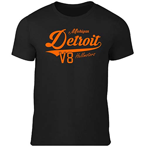 Hellmotors Detroit Oldschool Männer T-Shirt Hot Rod V8 (XL) von Hellmotors