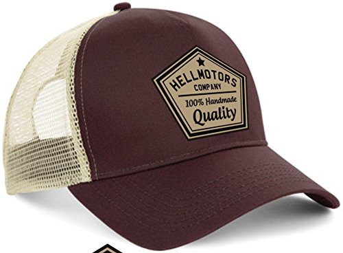 HELLMOTORS Quality Trucker Cap Oldschool Vintage Headwear V8 Hot Rod von HELLMOTORS