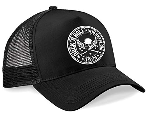 HELLMOTORS Rock n Roll Trucker Cap schwarz Basecap Mütze Old School Retro HELLMOTORS Rock n Roll Trucker Cap schwarz Basecap Mütze Old School Retro von HELLMOTORS