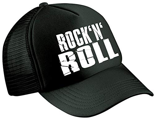 HELLMOTORS Rock n Roll Trucker Mesh Cap Unisex Baseball Kappe Oldschool von HELLMOTORS