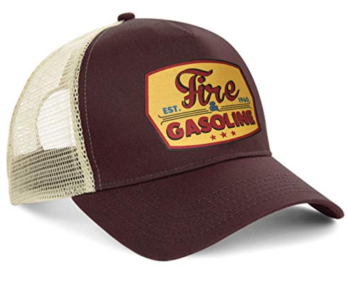 HELLMOTORS Trucker Cap Fire & Gasoline V8 Old School Hot Rod Kappe von HELLMOTORS