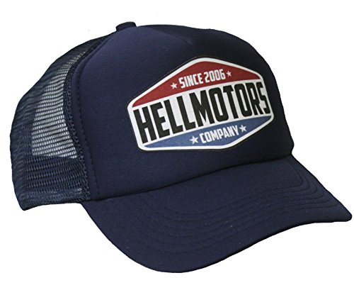 HELLMOTORS Trucker Cap Navy Hot Rod US Car Oldschool Biker Mütze Hut Rockabilly von HELLMOTORS