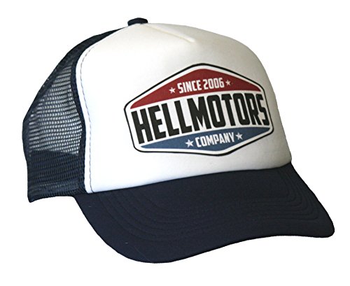 HELLMOTORS Kinder Company Trucker Cap in Navy Weiss Jungen und Mädchen Mütze Old School von HELLMOTORS