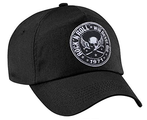 Rock n Roll Kinder Baseball Cap Oldschool Kappe Mütze schwarz von Hellmotors