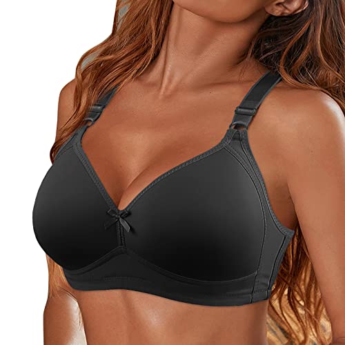 HELLORSOON Sport-BH, Workout, Damen-Unterwäsche, BH, ohne Stahlring, Push-Up, sexy BH, Lauf-BH, Schwarz , 105D von HELLORSOON