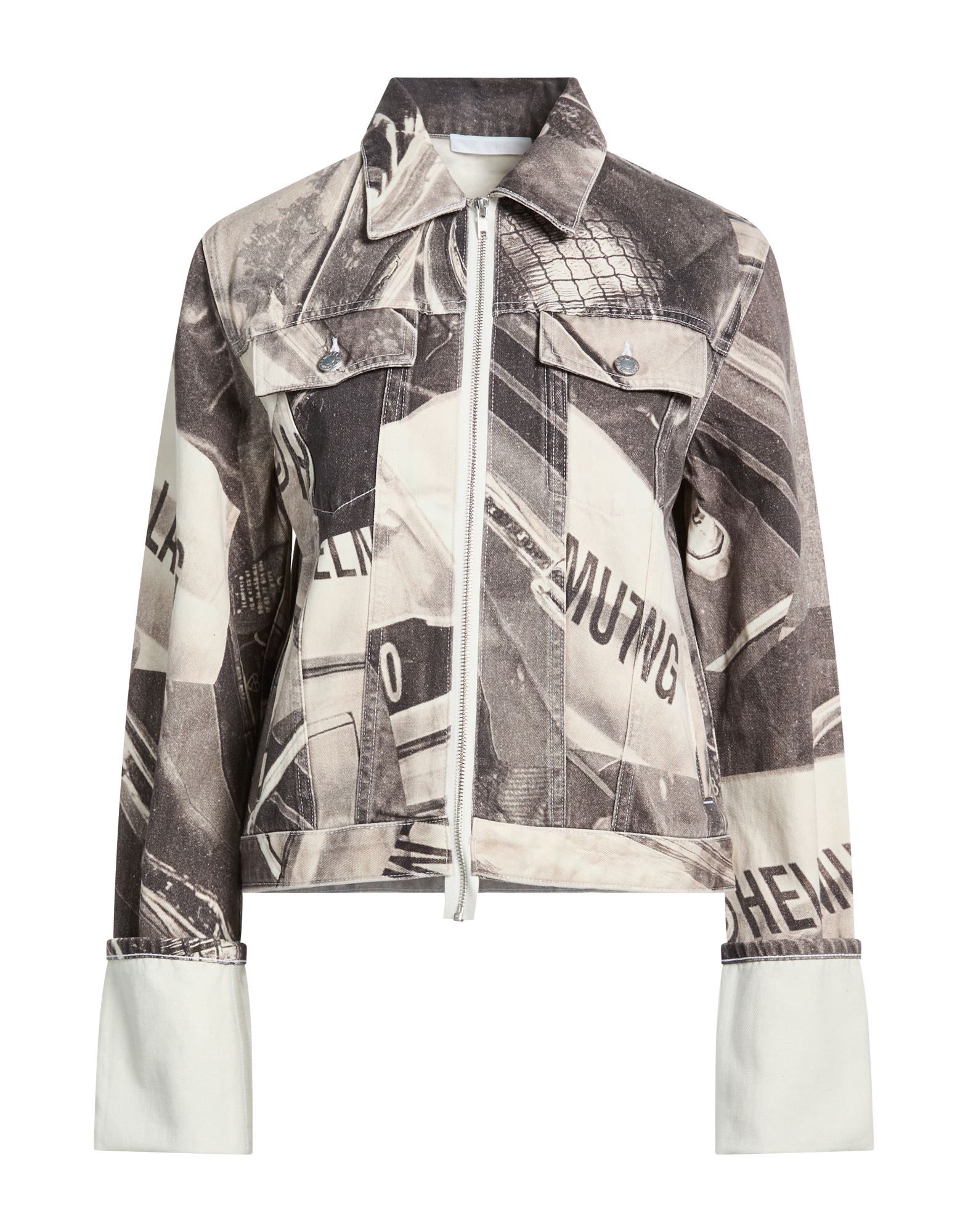 HELMUT LANG Jeansjacke/-mantel Damen Grau HELMUT LANG Jeansjacke/-mantel Damen Grau von HELMUT LANG