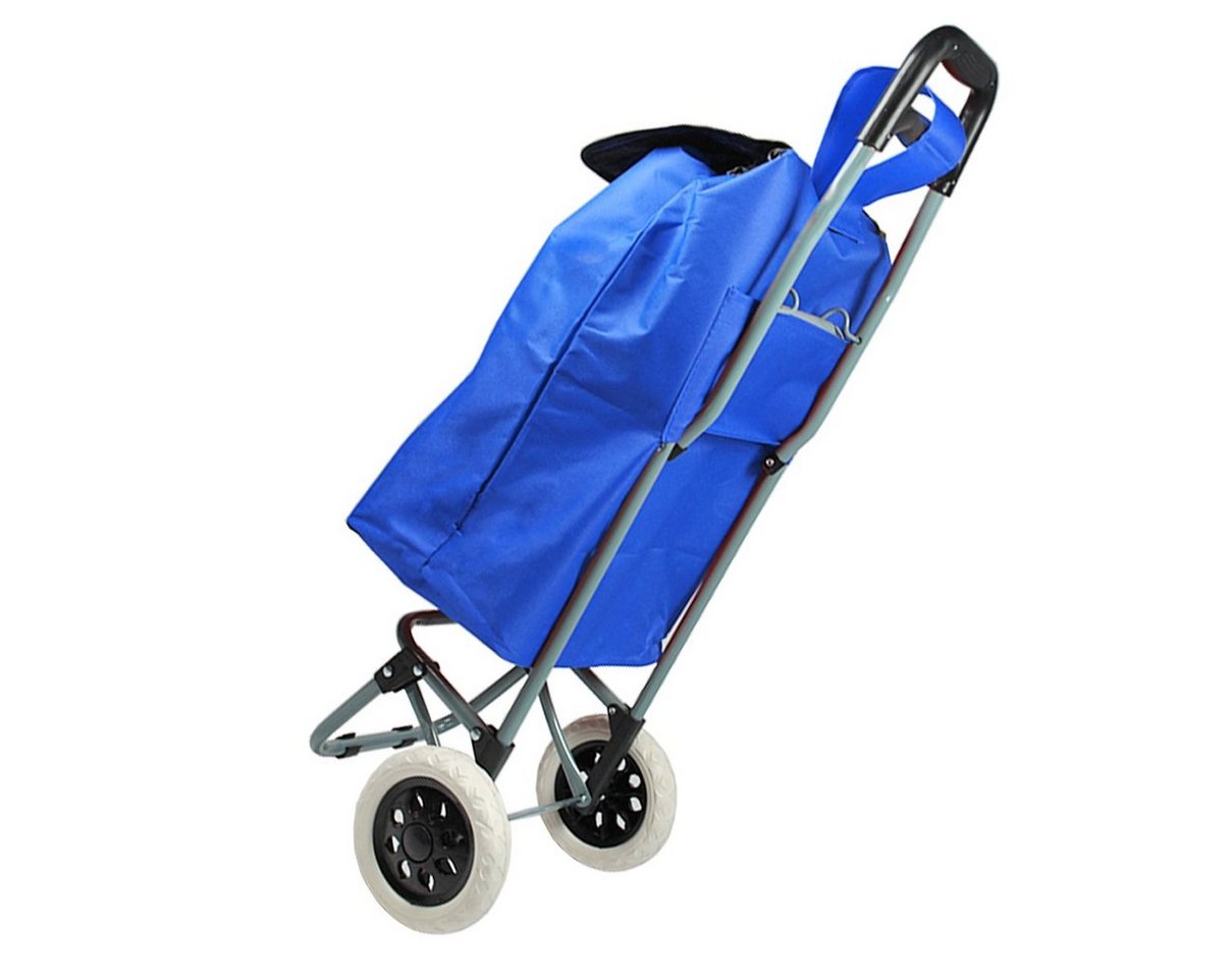 HELO24 Einkaufstrolley Trolley Einkaufswagen Handwagen Koffer Handgepäck blau klappbar HELO24 Einkaufstrolley Trolley Einkaufswagen Handwagen Koffer Handgepäck blau klappbar von HELO24