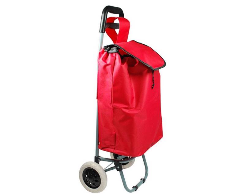 HELO24 Einkaufstrolley Trolley Einkaufswagen Handwagen Koffer Handgepäck rot klappbar HELO24 Einkaufstrolley Trolley Einkaufswagen Handwagen Koffer Handgepäck rot klappbar von HELO24