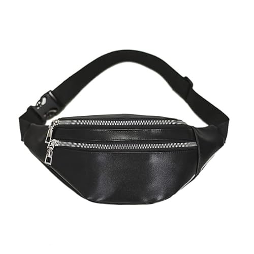 Unisex-Leder-Umhängetasche, lässige Umhängetaschen, Kettenbrusttasche, Outdoor-Sport, Umhängetasche, Hüfttasche (Farbe : D) von HELVES