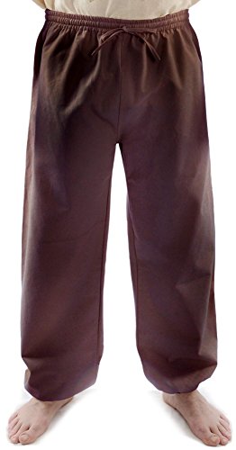 HEMAD Herren Hose Mittelalter Bund-Hose braun XXL/XXXL Feste Baumwolle von HEMAD