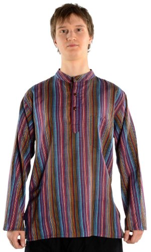 HEMAD Fischerhemd Baumwoll-Hemden Kurta Hemd Multi L von HEMAD