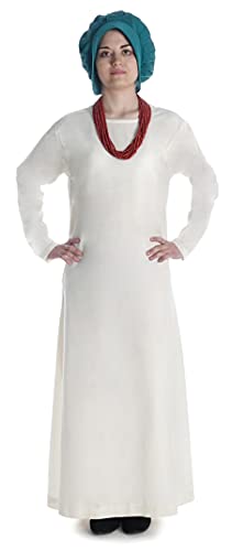 HEMAD Mittelalter Cotte Kleid Meliur aus Baumwolle Beige S/M Gewandung LARP von HEMAD