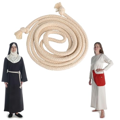 HEMAD Mittelalter Damen-Gürtel Strick Beige Wikinger Talliengürtel Modell: Morgana von HEMAD