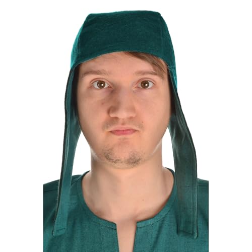 HEMAD Mittelalter-Haube Herren Ohrenklappen Wollfilz Modell: Karamphi, Grün XL HEMAD Mittelalter-Haube Herren Ohrenklappen Wollfilz Modell: Karamphi, Grün XL von HEMAD