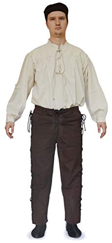 HEMAD Mittelalter Hose Ansgir aus Baumwolle braun L/XL Gewandung LARP von HEMAD