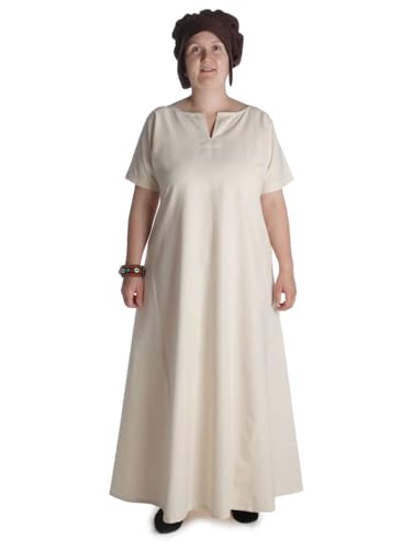 HEMAD Mittelalter Kleid Hrist aus Baumwolle Beige S-M Gewandung LARP von HEMAD