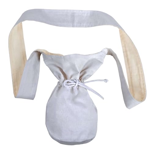 HEMAD Mittelalter Umhängetasche Beutel-Tasche Baumwolle klein Modell: Amalberga, Weiß von HEMAD