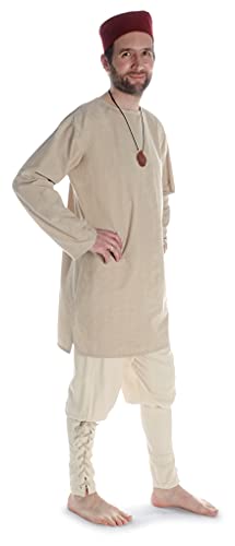 HEMAD Wikinger-Hose Piratenhose Mittelalter Modell: Loki, beige XXL-3XL von HEMAD