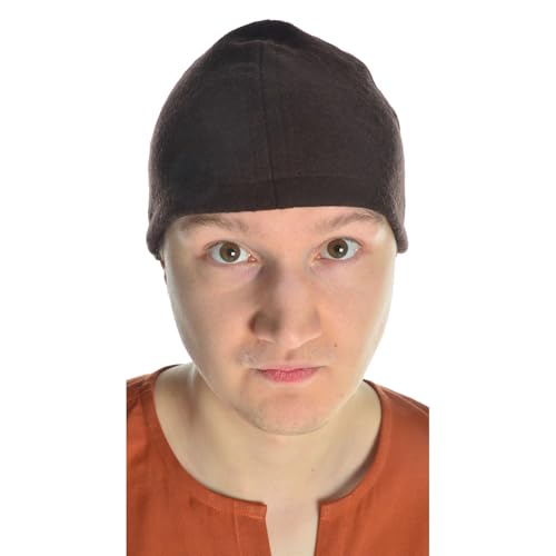 HEMAD Wikinger-Kappe Birka-Mütze Wollfilz Modell: Fafnir, Braun, XXL von HEMAD