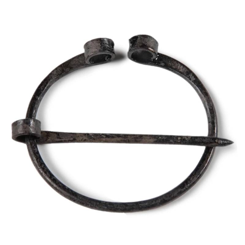 Schwarze Wikinger Fibel | 2 Stück Meriones 3 cm Eisen | Mittelalter Ringfibel, Anstecknadel, Hufeisenfibel Larp Accessoire von HEMADde