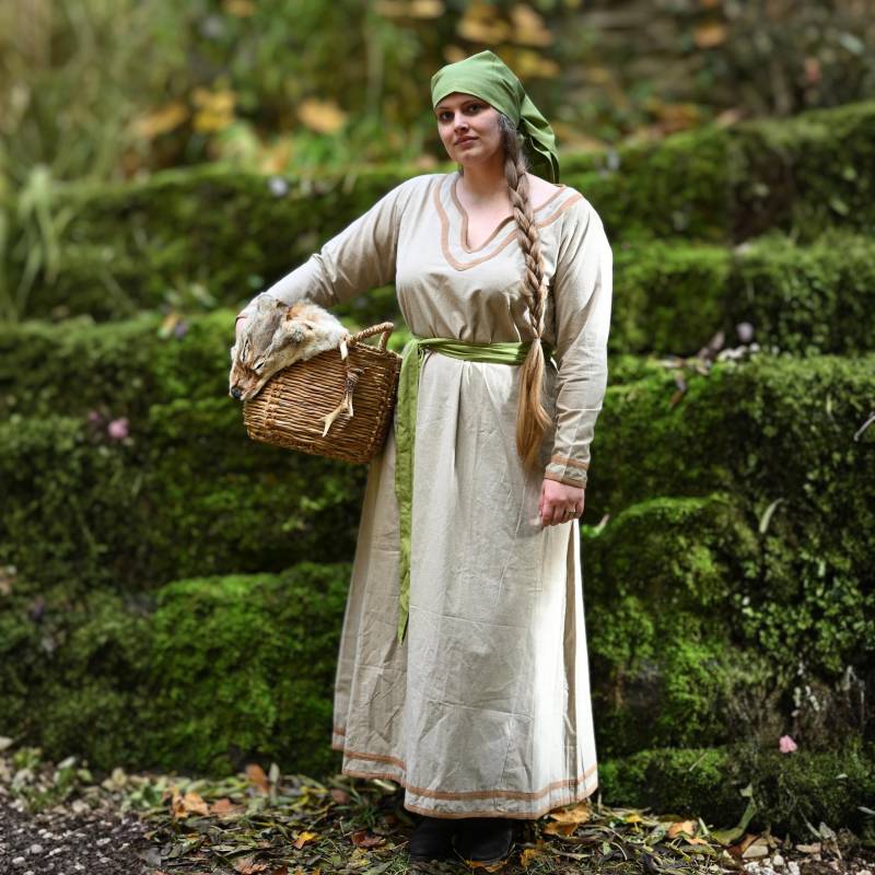 Wikinger Kleid Mittelalter Obergewand Damen Hildr Baumwolle von HEMADde