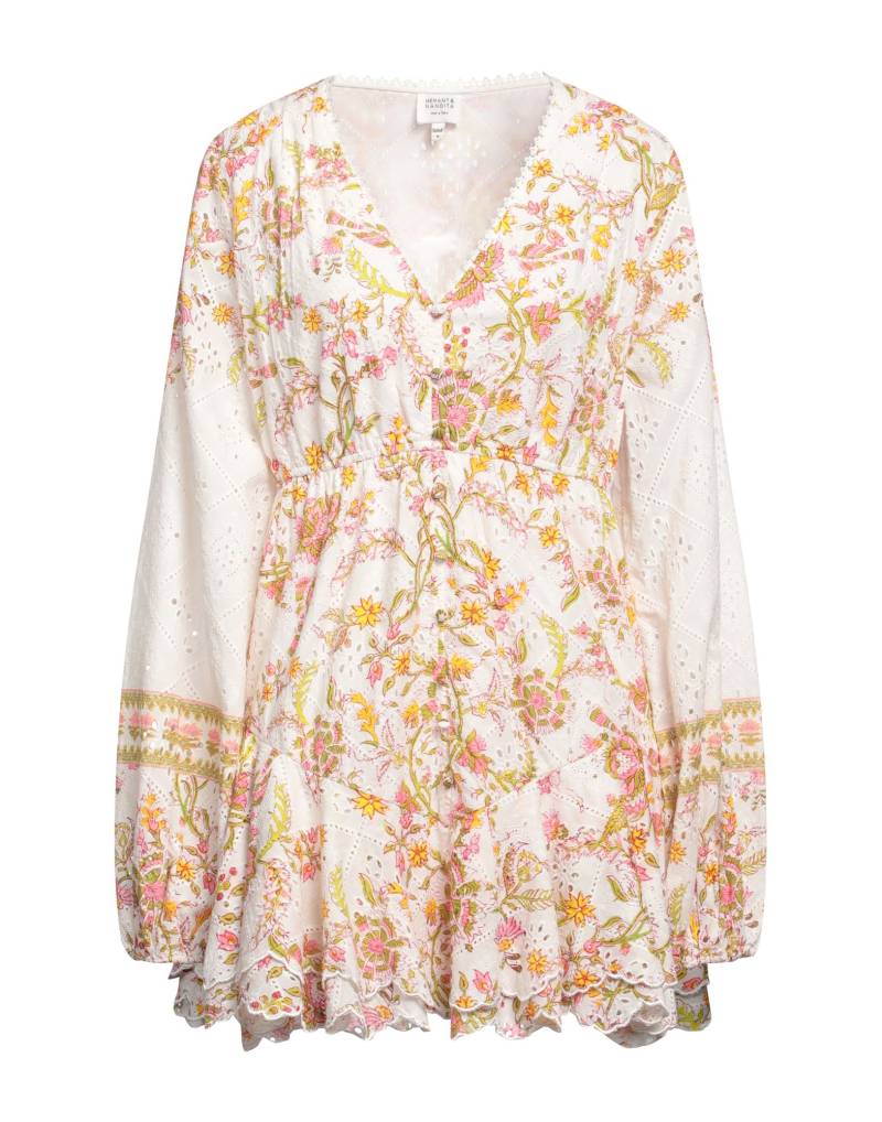 HEMANT & NANDITA Mini-kleid Damen Weiß von HEMANT & NANDITA