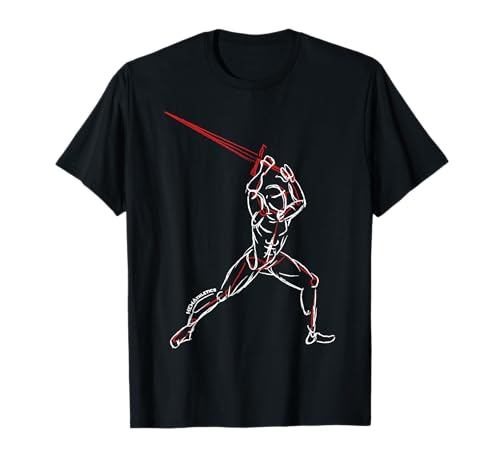 HEMA Longsword Fecht-Skizzen-T-Shirt für Männer T-Shirt HEMA Longsword Fecht-Skizzen-T-Shirt für Männer T-Shirt von HEMAthletics