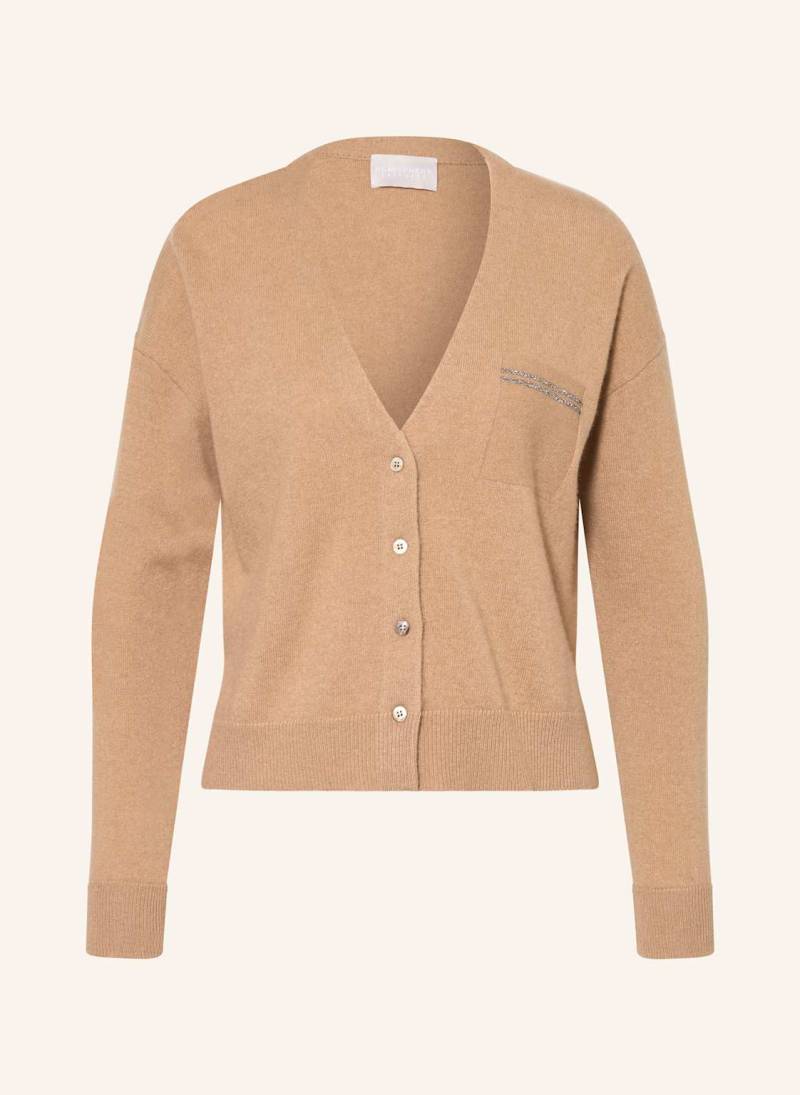 Hemisphere Strickjacke Aus Cashmere Mit Schmucksteinen braun von HEMISPHERE