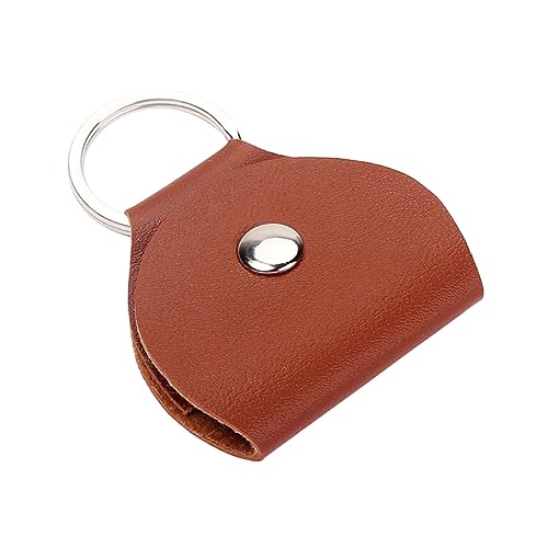 HEMOTON 1 STK Koffer für Gitarrenplektren Guitar Pick Holder Gitarren zubehör Schlag für Gitarrenplektrum Kofferraum-Organizer Pu Schlüsselanhänger aus Leder Schlüsselbund Plektrumgehäuse von HEMOTON