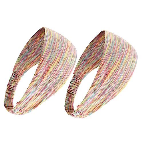 HEMOTON 2stücke Sport Stirnbänder Aus Eisseide Atmungsaktiv Und Angenehm Zu Tragen Für Make-up Gesichtsreinigung Baden Yoga Und Laufen Bunt von HEMOTON