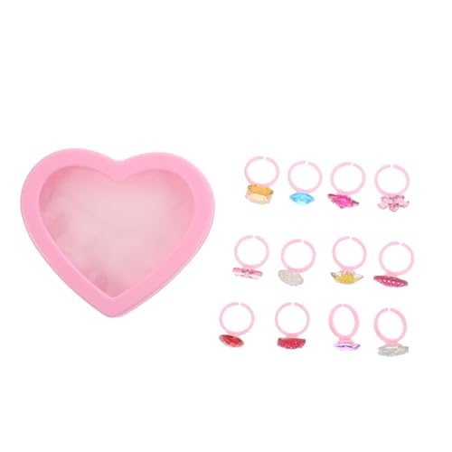 HEMOTON 1 Satz Kinderring Massenspielzeug Für Kinder Dekorative Fingerringe Kleinkind Ringe Kleines Mädchen Klingelt Kleine Mädchen Ringe Bulk-schmuck Strasssteine Harz Einstellen Rosa von HEMOTON