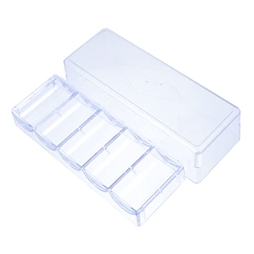 HEMOTON 1 Stück Karton Chip-Box klarer Behälter durchsichtige Kunststoffschale Chips Mahjong PP-Organizer-Etui pp-Behälter Lagerung Container Tablett Aufbewahrungskiste Chip-Rack p.s von HEMOTON