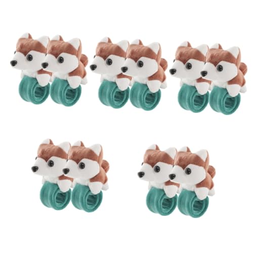 HEMOTON 10 Stk Pop-kreis-armband Armreifen Für Kinder Preise Für Kinder Animal-slap-armbänder Für Kinder Süßer Plüsch-panda Paare Panda Stofftier Pp Baumwolle Liebhaber Niedlich Schmuck von HEMOTON