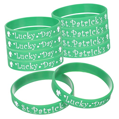 HEMOTON 10 Stück Armbänder Silikon Armbänder für Patrick's Day für Partys Dekoration für Frauen und Männer von HEMOTON