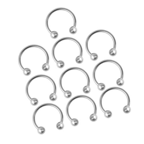 HEMOTON 10 Stück Teiliges Metall Pferdehuf ring Außendurchmesser C förmiger Septum Schmuck Modische Hut accessoires für Baseball Entenschnabelmützen Vielseitige Kopfbedeckungsringe für von HEMOTON