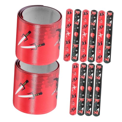 HEMOTON 12 Stück Ninja Schnapparmbänder für Kinder Partygeschenke Interaktive Spielzeuge Ninja Armbänder für Geburtstagsfeiern Praktische Slap Armbänder HEMOTON 12 Stück Ninja Schnapparmbänder für Kinder Partygeschenke Interaktive Spielzeuge Ninja Armbänder für Geburtstagsfeiern Praktische Slap Armbänder von HEMOTON