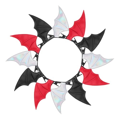 HEMOTON 12stücke Fledermaus-haarspangen Im Western-stil Dekorativ Für Feste Aus Pu-leder Haarnadeln Für Frauen Party-haarschmuck Für Alltagskleidung Und Cosplay von HEMOTON