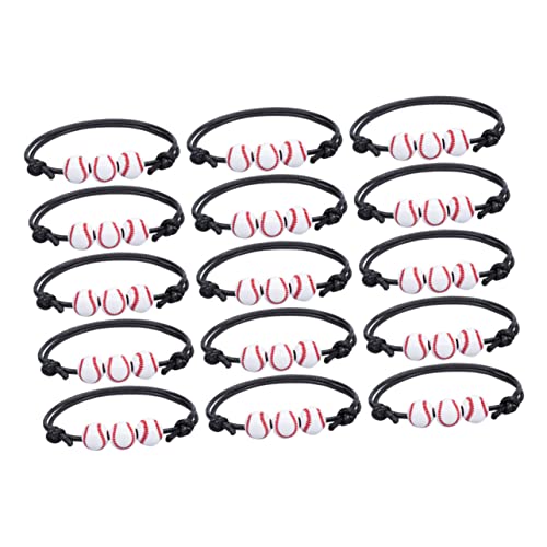 HEMOTON 15stücke Baseballkugelarmband Sportarmband Für Moderne Frauen Erinnerungsgeschenk Und Dekoratives Armband-dekor von HEMOTON