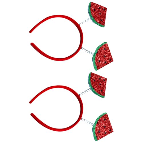 HEMOTON 2 STÜCK Wassermelonen Haarreif für Mädchen Lustiges Headwear mit Realistischem Fruchtdesign für Kinderfeste und Foto Requisiten für Karneval und Partys von HEMOTON
