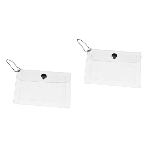 HEMOTON 2 Stück Transparente Geldbörse für Wasserdichter Münzbeutel mit Schlüsselanhänger für Jugendliche und Erwachsene Strapazierfähigem für Einfachem Zugriff Münzen und Kleine von HEMOTON