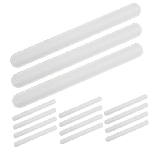 HEMOTON 20 Stück Weiße DIY Silikon Slap Armbänder für Weiche Blanko Wristbands für Bastelprojekte Geburtstagsfeiern Halloween Weihnachtsfeiern Hautfreundlich und Vielseitig Einsetzbar von HEMOTON