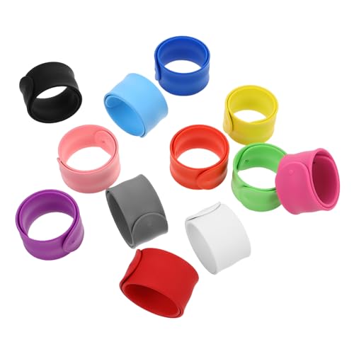 HEMOTON 24 Stück Teiliges Silikon Schnapparmband Weiche Flexible Kinderarmbänder Farbige Slap Bracelets für Partys Klassenzimmer und Outdoor Aktivitäten Komfortable Handgelenksbänder von HEMOTON